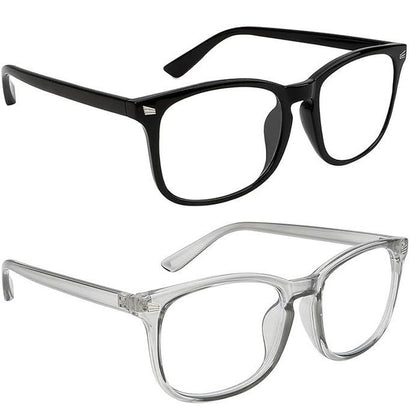 Fashion Computer Gaming Glasses,Square Fashion ,Party,Tv Glasses,Lightweight Frame Eyewear,Men/Women，Clear Gaming Glasses,Daily Use