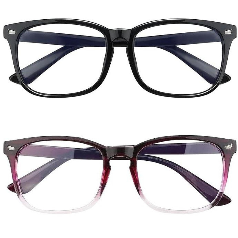 Fashion Computer Gaming Glasses,Square Fashion ,Party,Tv Glasses,Lightweight Frame Eyewear,Men/Women，Clear Gaming Glasses,Daily Use