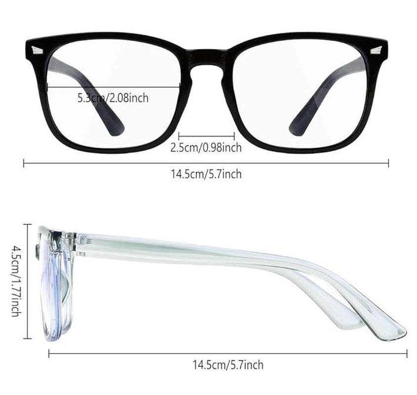 Fashion Computer Gaming Glasses,Square Fashion ,Party,Tv Glasses,Lightweight Frame Eyewear,Men/Women，Clear Gaming Glasses,Daily Use