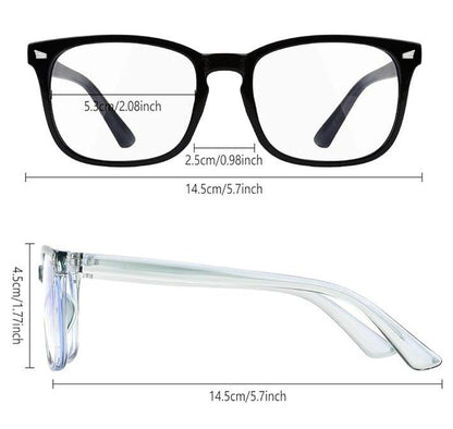 Fashion Computer Gaming Glasses,Square Fashion ,Party,Tv Glasses,Lightweight Frame Eyewear,Men/Women，Clear Gaming Glasses,Daily Use