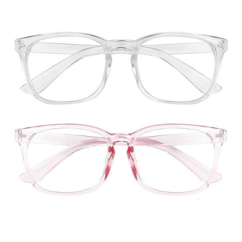 Fashion Computer Gaming Glasses,Square Fashion ,Party,Tv Glasses,Lightweight Frame Eyewear,Men/Women，Clear Gaming Glasses,Daily Use