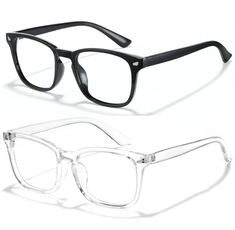 Fashion Computer Gaming Glasses,Square Fashion ,Party,Tv Glasses,Lightweight Frame Eyewear,Men/Women，Clear Gaming Glasses,Daily Use