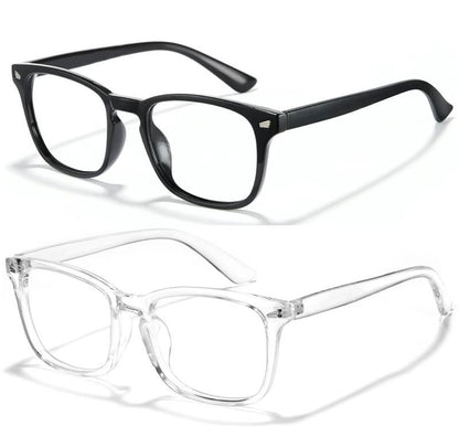 Fashion Computer Gaming Glasses,Square Fashion ,Party,Tv Glasses,Lightweight Frame Eyewear,Men/Women，Clear Gaming Glasses,Daily Use