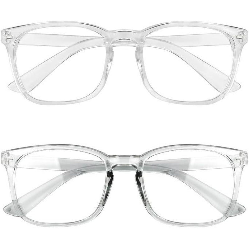 Fashion Computer Gaming Glasses,Square Fashion ,Party,Tv Glasses,Lightweight Frame Eyewear,Men/Women，Clear Gaming Glasses,Daily Use