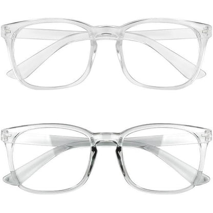 Fashion Computer Gaming Glasses,Square Fashion ,Party,Tv Glasses,Lightweight Frame Eyewear,Men/Women，Clear Gaming Glasses,Daily Use