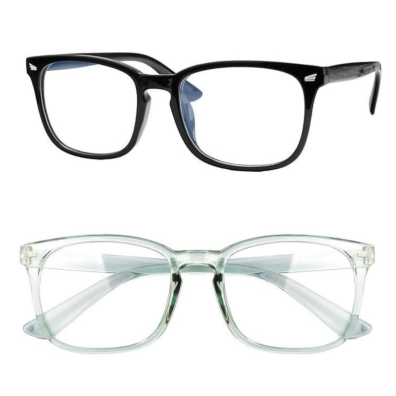 Fashion Computer Gaming Glasses,Square Fashion ,Party,Tv Glasses,Lightweight Frame Eyewear,Men/Women，Clear Gaming Glasses,Daily Use